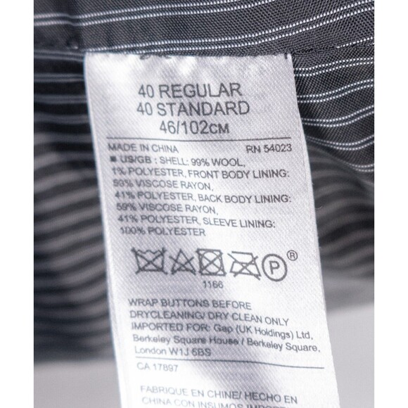 BANANA REPUBLIC Slim Blazer Sport Coat 2 Button Casual Jacket Size 40R WOOL Suit - Picture 13 of 15